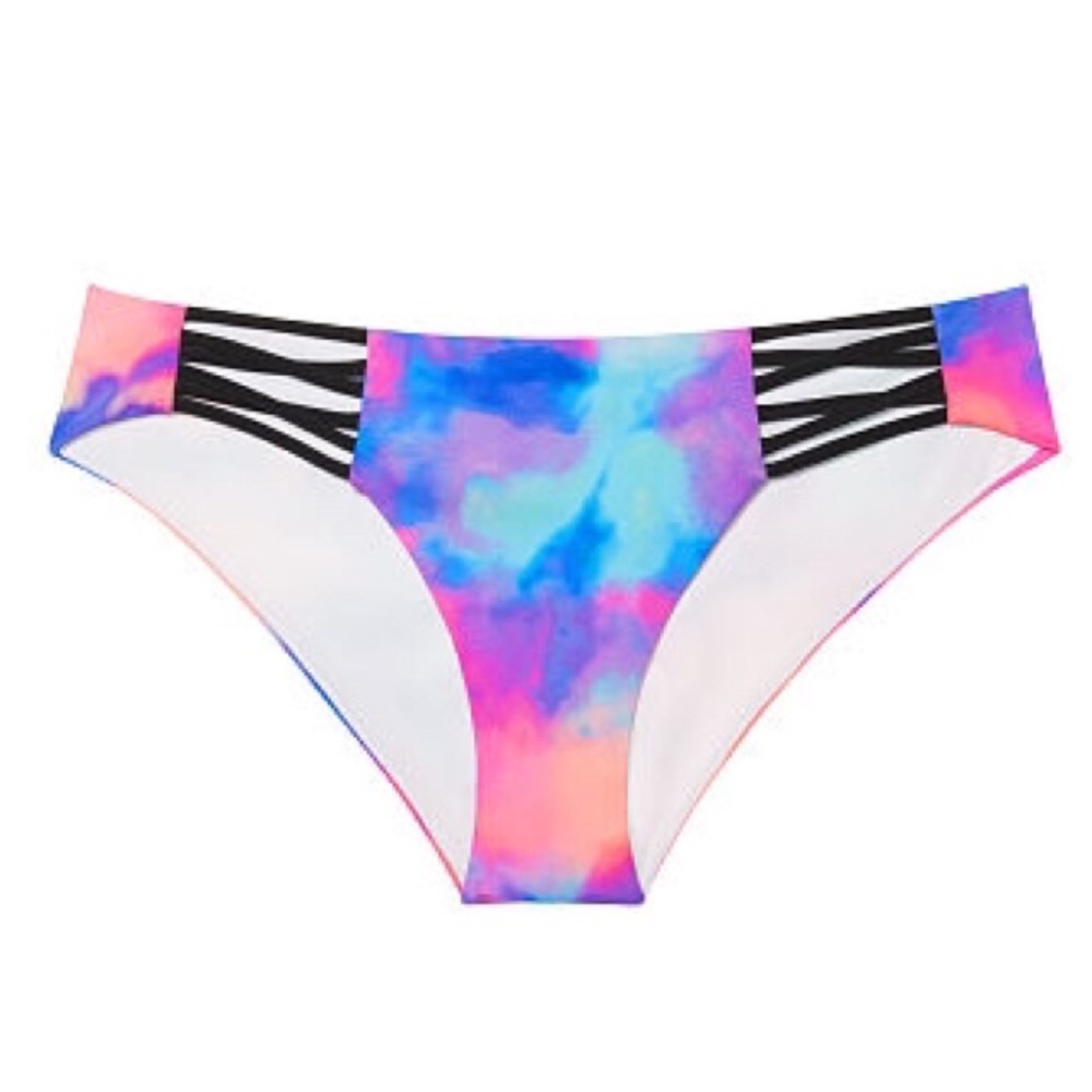 PINK Lace-Up Bikini Bottom